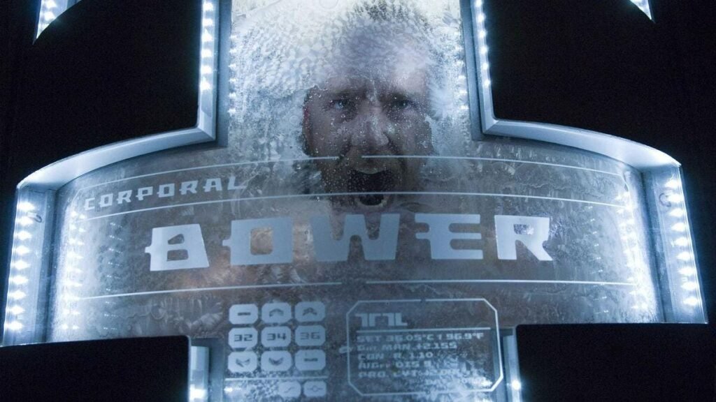 Bower wakes up inside a cryo-pod