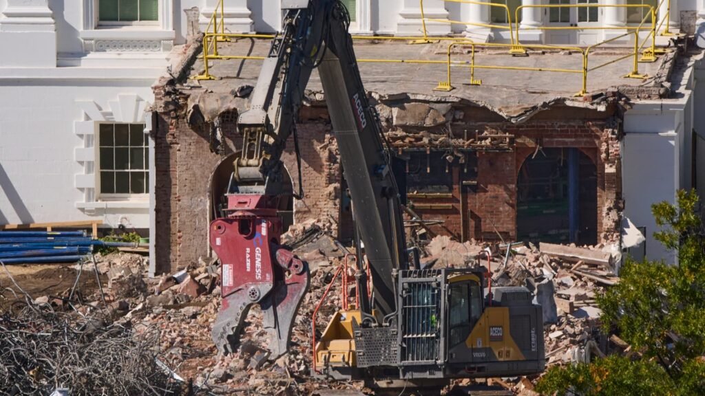 Trump White House East Wing ballroom demolition nearly complete Trump White House East Wing ballroom demolition nearly complete